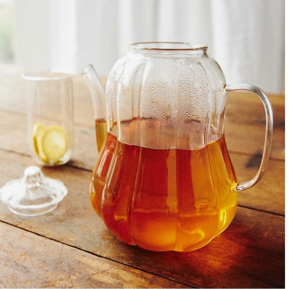 Anthropologie • Cindy Glass Pumpkin Teapot